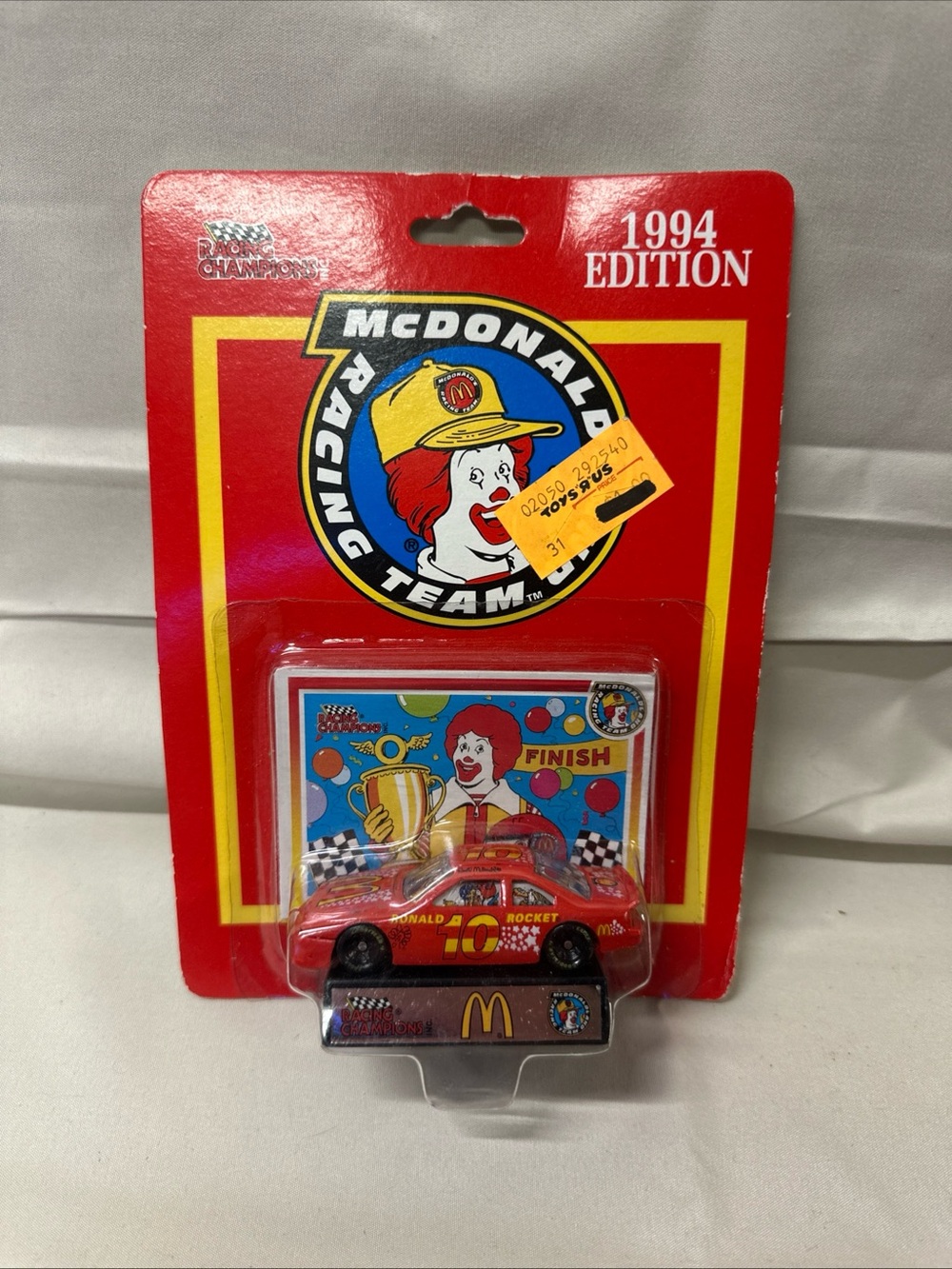 McDonald's Red Racing Team Toy Car with Ronald Card - 1994 Edition
